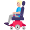 Man in Motorized Wheelchair- Medium-Light Skin Tone emoji on Microsoft